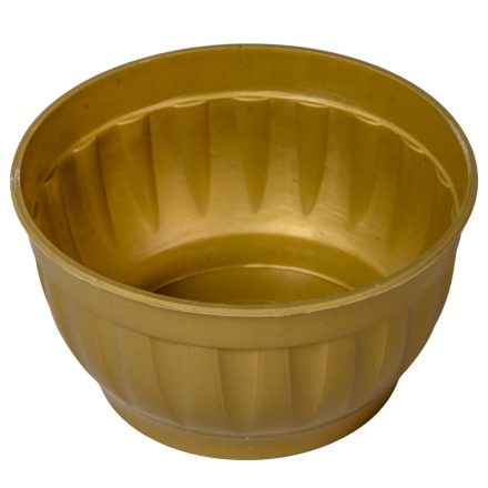 Műanyag tál kerek bordás arany D15cm  M8cm