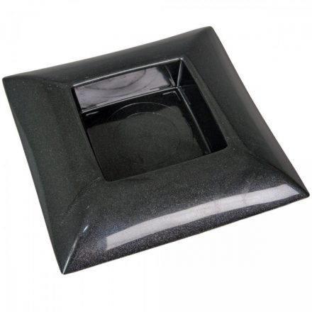 Műanyag tál négyzet alakú fekete 24 x 24 cm