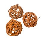 Vesszőlabda 4cm festett terrakotta 16db-os