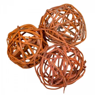 Vesszőlabda 4cm terrakotta 16db-os