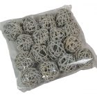 Vesszőlabda 4cm f. szürke 16db-os