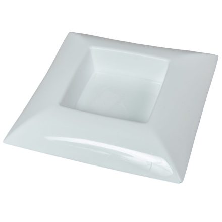 Műanyag tál négyzet alakú fehér 24 x 24 cm