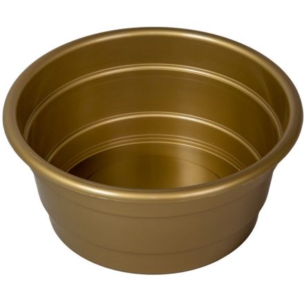 Műanyag nagy tál arany D18cm M8cm