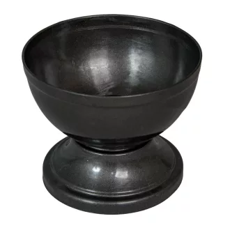 Műanyag nagy talpas tál szürke D18cm M14,5cm