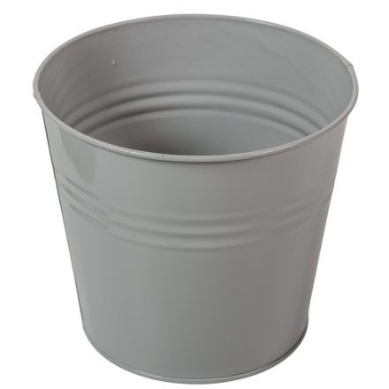 Bádog virágcserép szürke D17cm M15cm