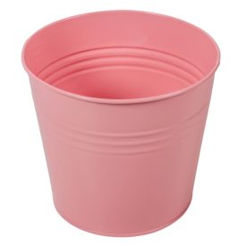 Bádog virágcserép rózsaszín D17cm M15cm