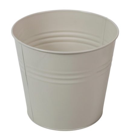 Bádog virágcserép fehér D17cm M15cm