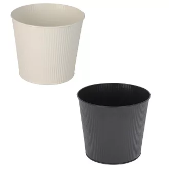 Kaspó fém bordás D19cm M18cm