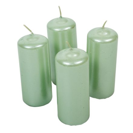 Metál henger gyertya 40x100mm menta 4db/csom (db ár)