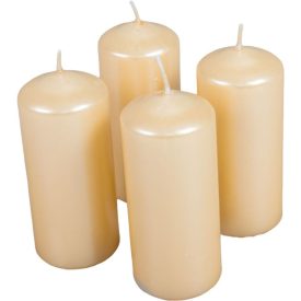   Metál henger gyertya 50x120 mm púder 4db/csom (db ár) 2.oszt.