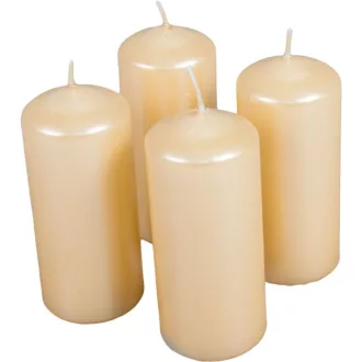   Metál henger gyertya 50x120 mm púder 4db/csom (db ár) 2.oszt.