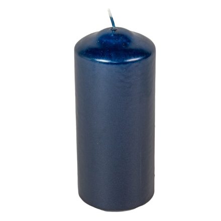 Metál henger gyertya 60x140 mm sötét kék