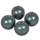 Metál gömb gyertya 60mm szürke 4db/csom (db ár)