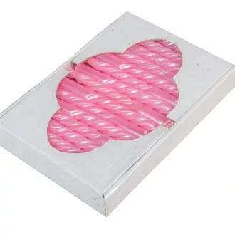 Karfa metál gyertya rózsaszín 11cm 30db/csom (db ár)