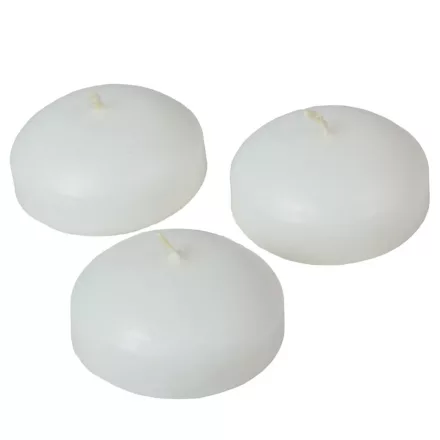 Mártott úszó gyertya 60x30 mm fehér 12db/csom (db ár)