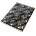 Mártott úszó gyertya 60x30 mm fekete 12db/csom (db ár)