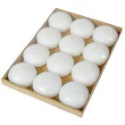 Mártott úszó gyertya 60x30 mm fehér 12db/csom (db ár)
