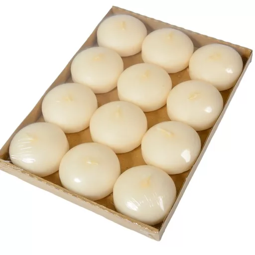 Mártott úszó gyertya 60x30 mm krém 12db/csom (db ár)
