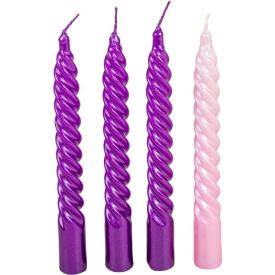   Metál nagy csavart lila-rózsaszín 200mm (db ár) 30db/csom