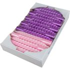 Metál nagy csavart lila-rózsaszín 200mm (db ár) 30db/csom