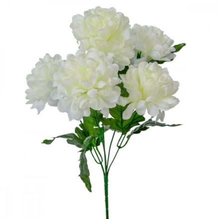 Krizantém csokor 5v. krém M40cm 24db/#