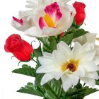 Rózsa, dália, orchidea csokor 9v. mix M47cm 24db/#