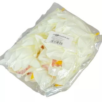 Orchidea virágfej szatén D8cm krém 24db/csom