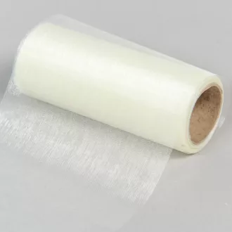 Organza tekercs 08 törtfehér 12cmx10m
