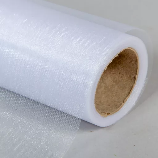 Organza tekercs 01 fehér 15cmx10m