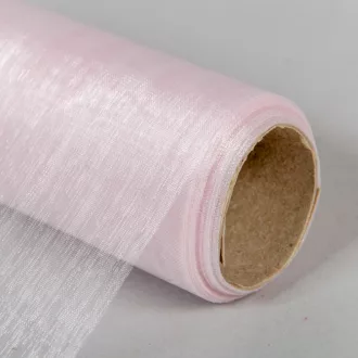 Organza tekercs 90 halvány rózsaszín 15cmx10m