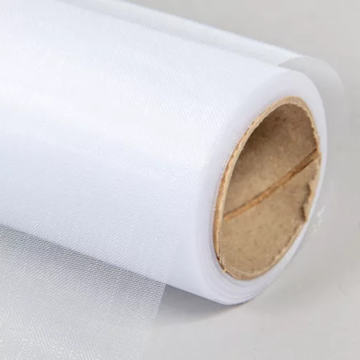 Organza tekercs 01 fehér 23cmx10m