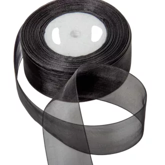 Organza szalag 39 fekete 4cmx45.5cm
