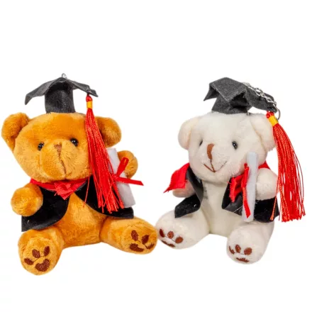 Plüss ballagó maci 11cm