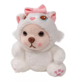 Plüss kapucnis cica 14cm