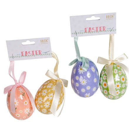 Húsvéti tojás műa fényes 7cm 2db-os