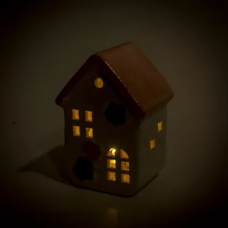 Kerámia házikó LED-es tavaszi M11cm