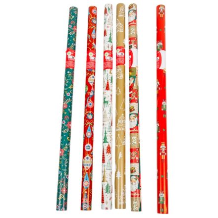 Csomagoló papír karácsonyi mintával mix 70x200cm