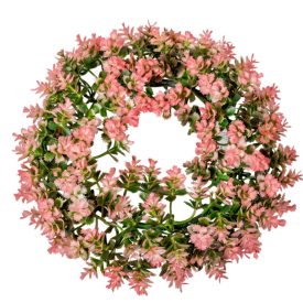 Koszorú rózsaszín D20cm 48db/#