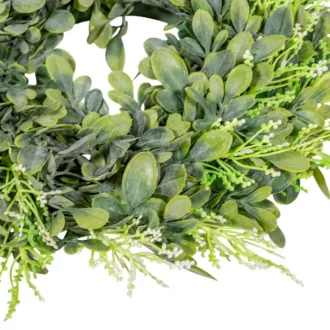 Vegyes leveles koszorú 30cm