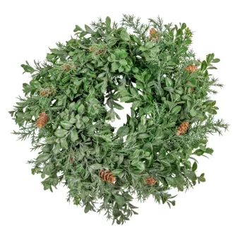 Zöld buxus koszorú D33cm 