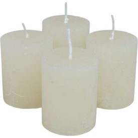 Rusztikus henger gyertya 40x50mm ivory 4db/csom (db ár)