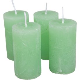 Rusztikus henger gyertya 40x75mm menta 4db/csom (db ár)