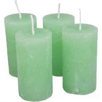 Rusztikus henger gyertya 40x75mm menta 4db/csom (db ár)