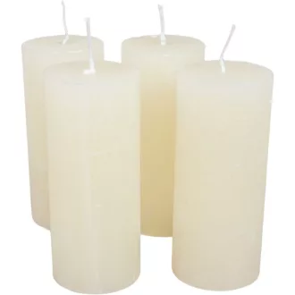 Rusztikus henger gyertya 50x120mm ivory 4db/csom (db ár)