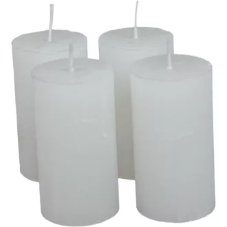 Rusztikus henger gyertya 50x90mm fehér 4db/csom (db ár)