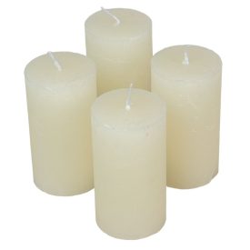 Rusztikus henger gyertya 50x90mm ivory 4db/csom (db ár)
