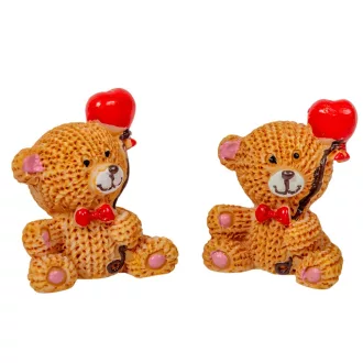 Maci szívvel poly M3cm 2db-os