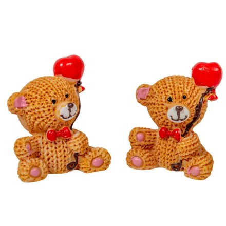 Maci szívvel poly M3cm 2db-os