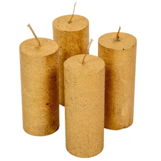 Rusztikus metál henger 40x100mm arany 4db/csom (db ár)