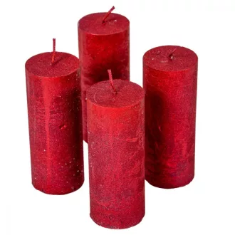 Rusztikus metál henger 40x100 mm Bordó 4db/csom (db ár)